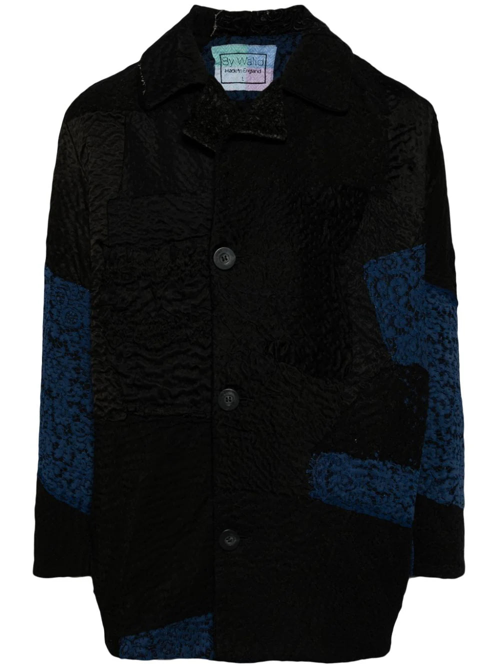 Patchwork Single-Breasted Coat