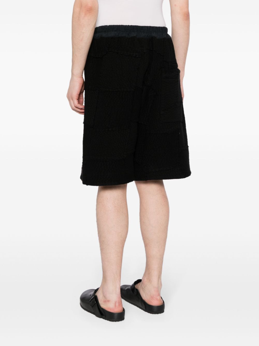 Elasticated-Waistband Cotton Shorts