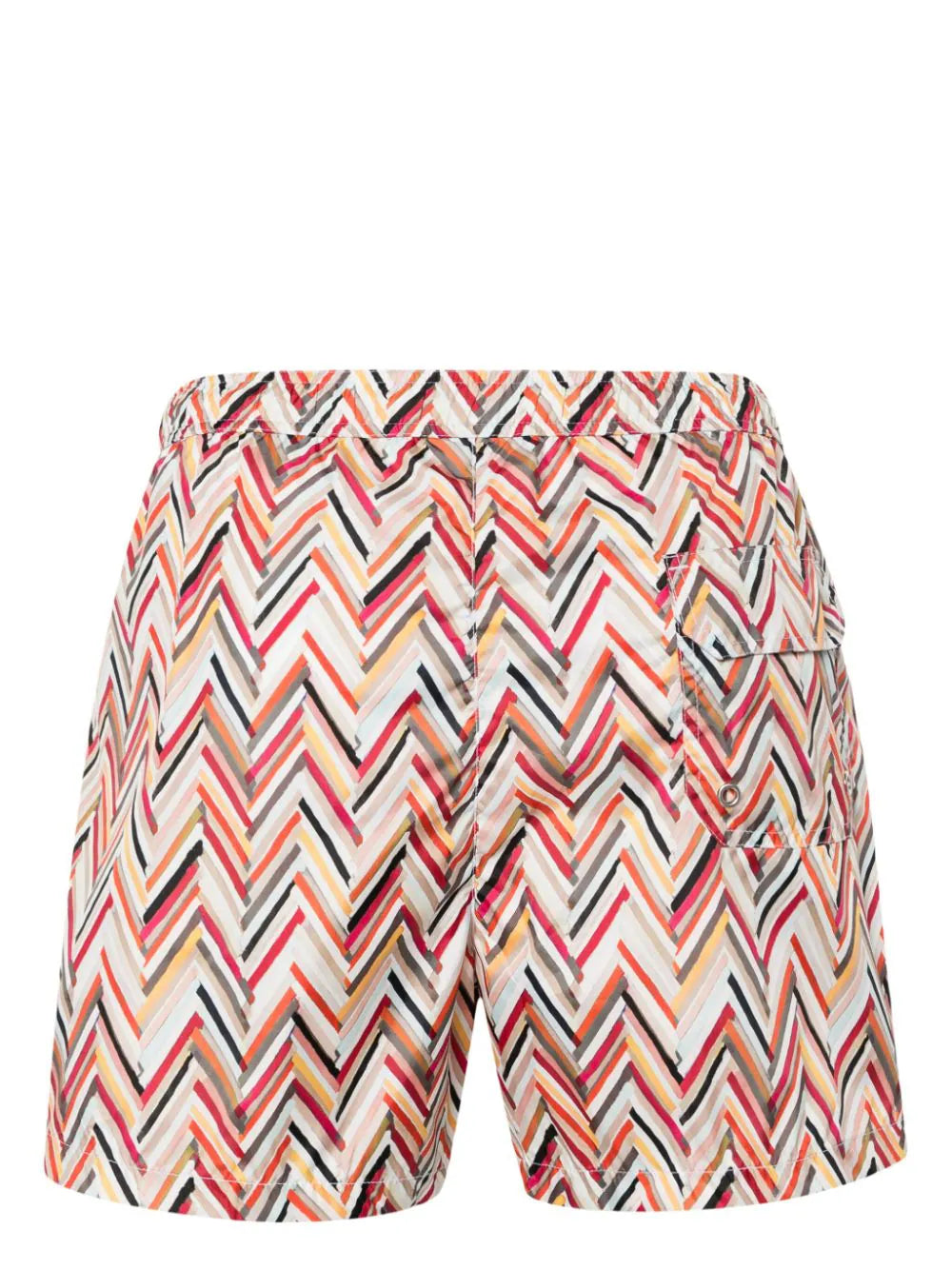 Zigzag-Pattern Swim Shorts