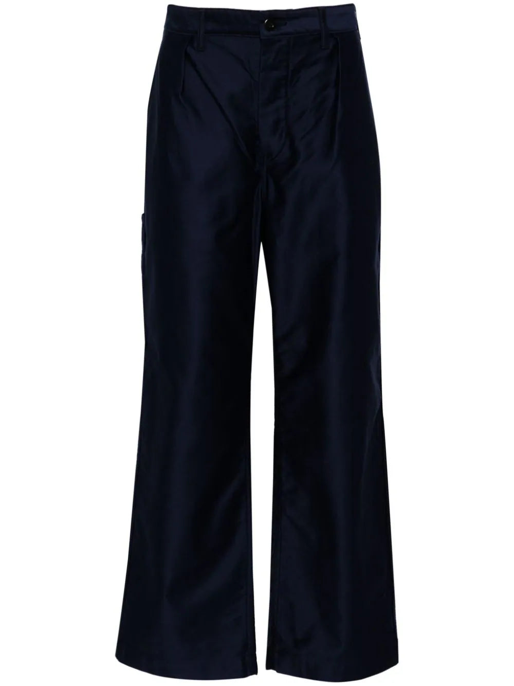 Straight-Leg Cotton Trousers