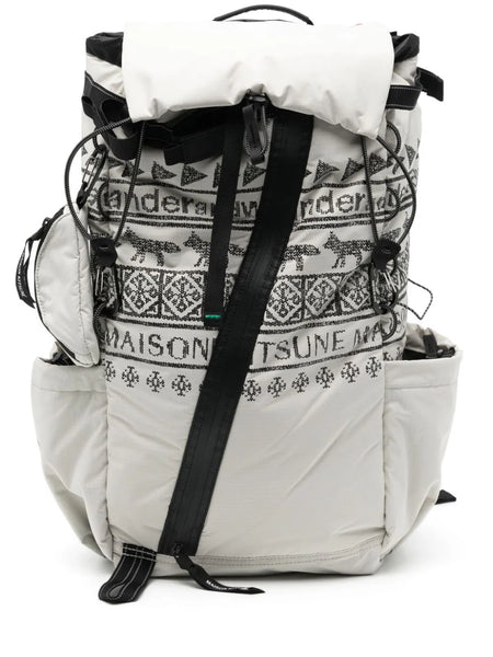X Maison Kitsuné 30L Nordic-Print Backpack