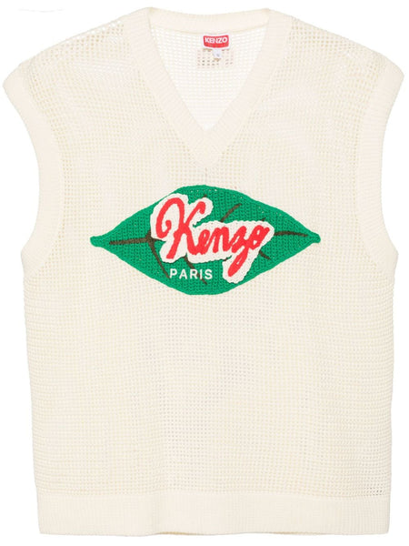Logo-Appliqué Cotton Vest