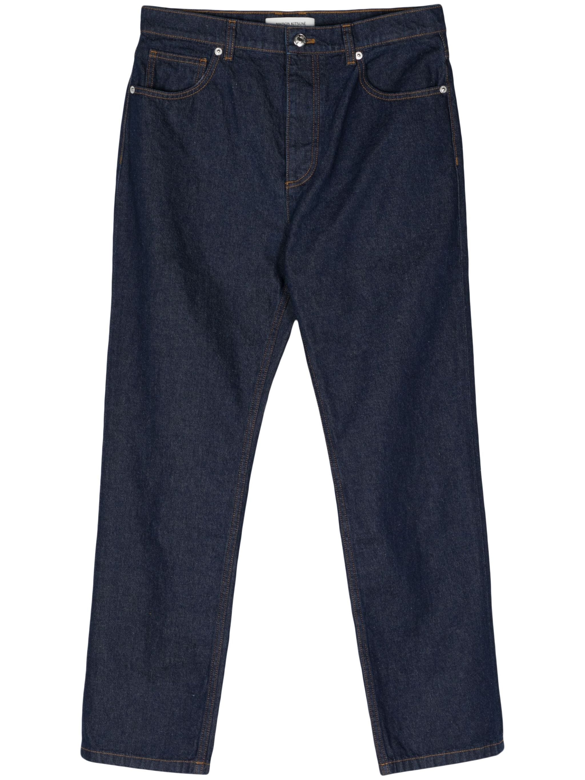 Mid-Rise Straight-Leg Trousers