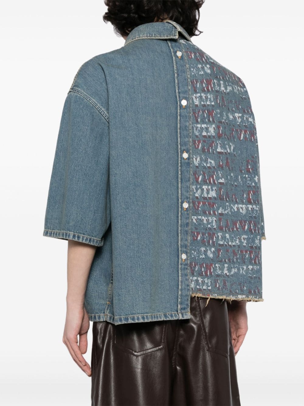 X Future Asymmetric Denim Shirt