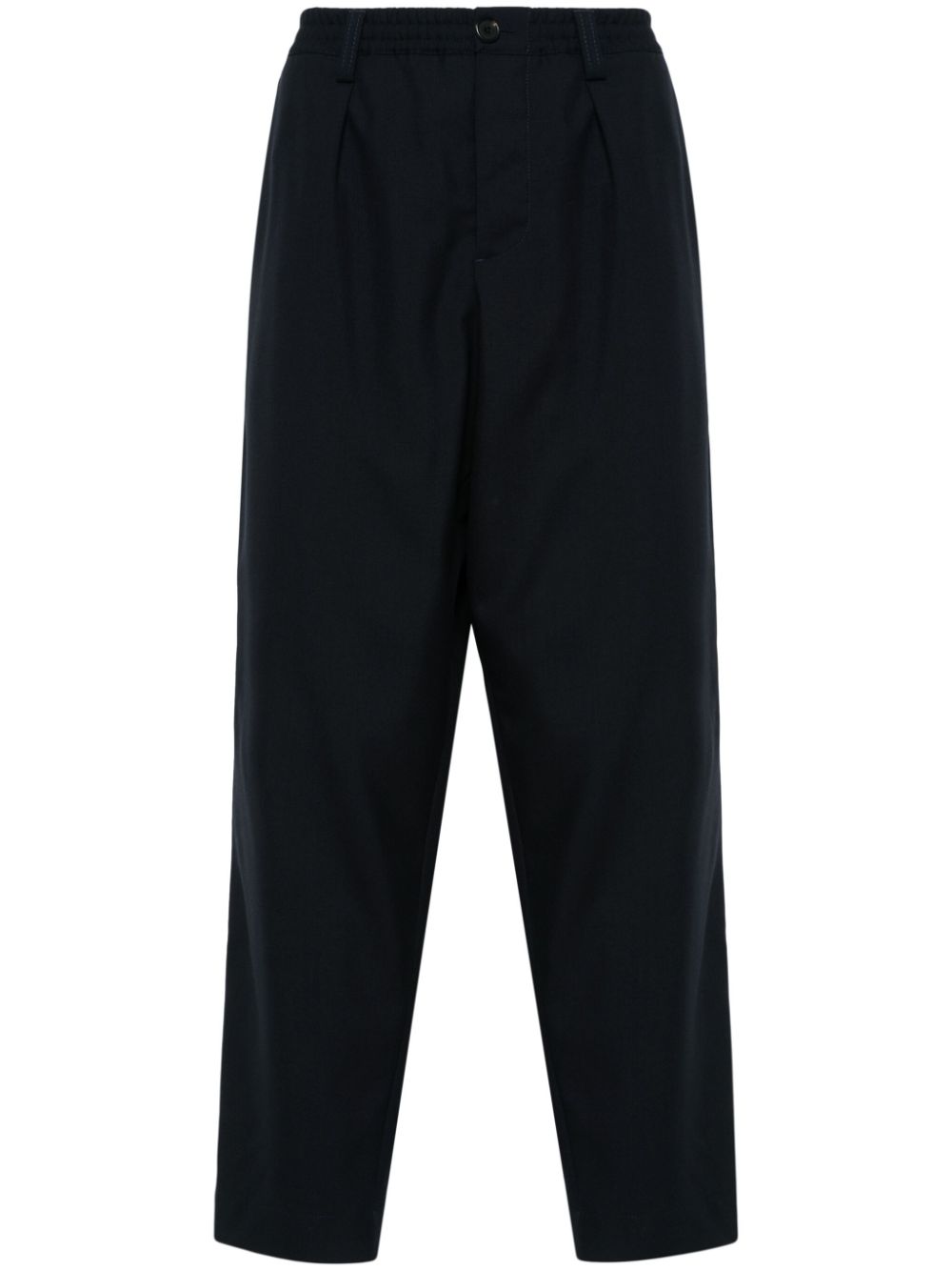 Pleat-Detail Tapered Trousers