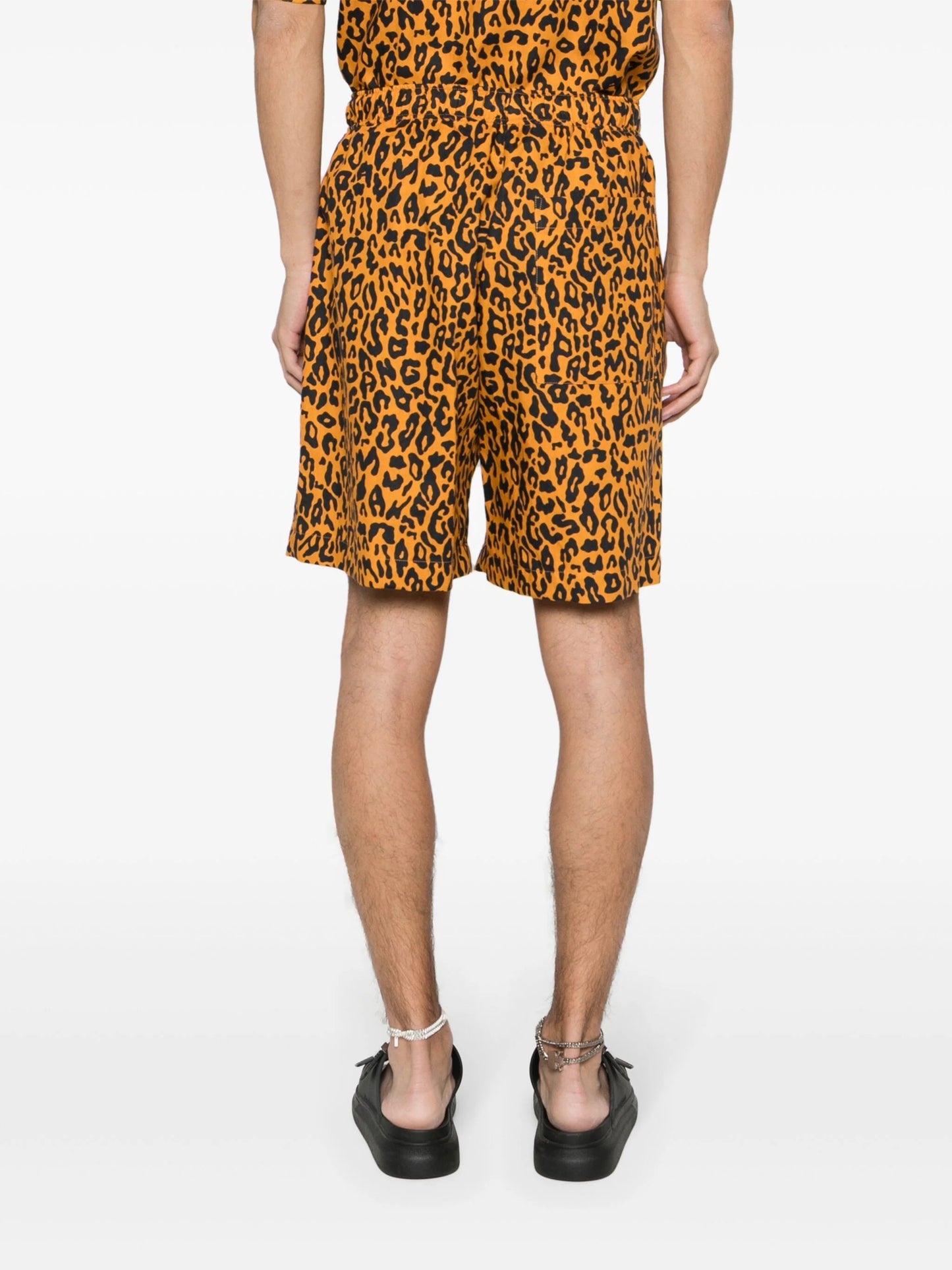 Leopard-Print Poplin Shorts