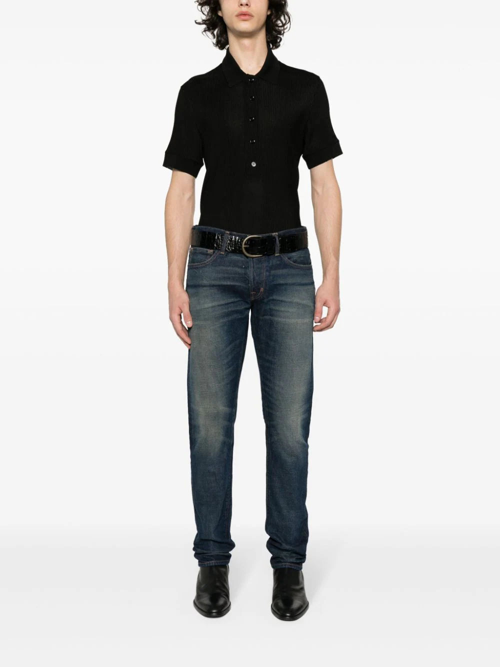 Mid-Rise Slim-Fit Jeans