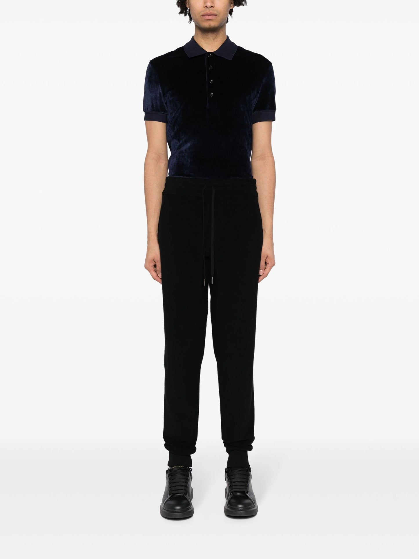 Straight-Leg Cotton Track Pants