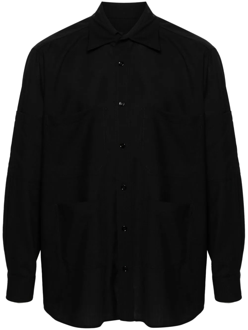 Multi-Pockets Wool Shirt