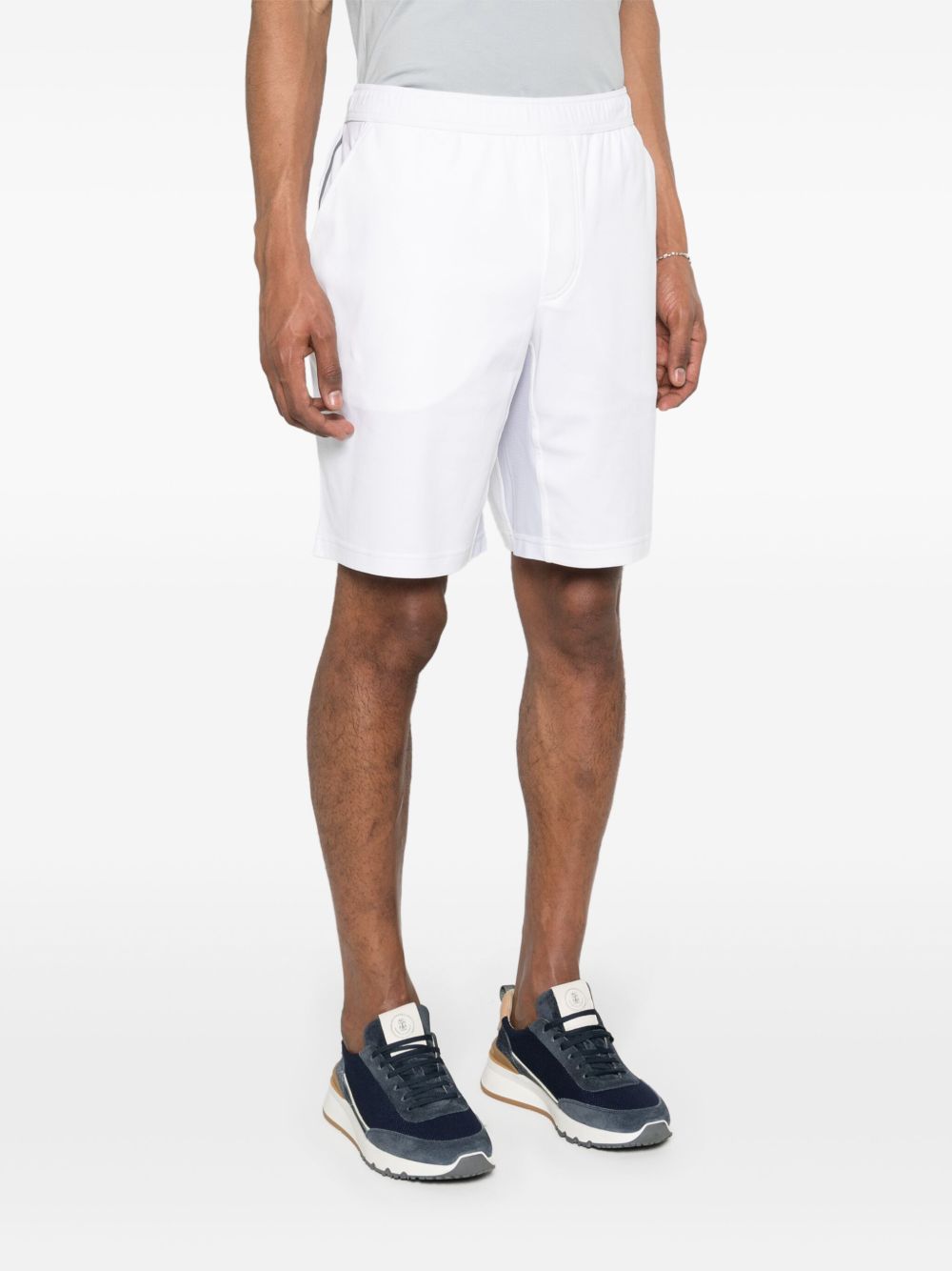 Embroidered-Logo Cotton Shorts