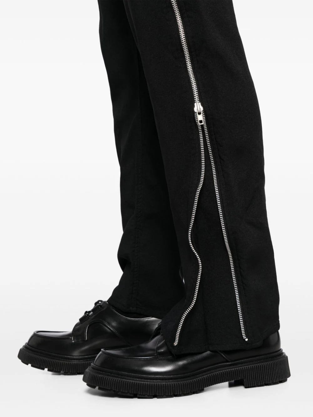 Zip-Up Tapered Trousers