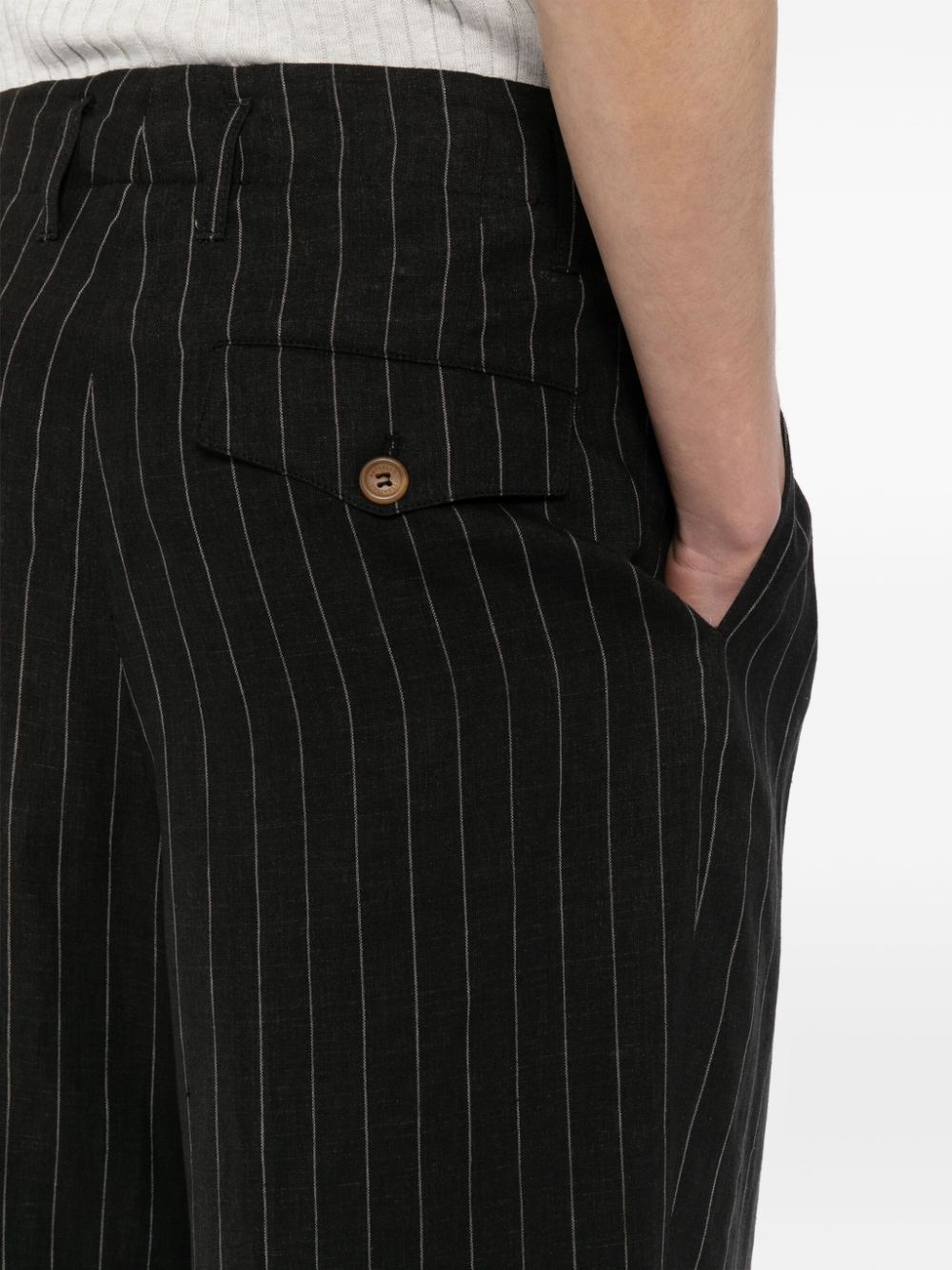 Pinstripe Linen Trousers