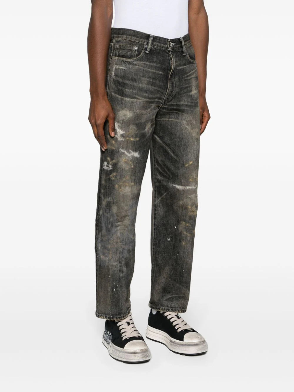 Savage Mid-Rise Straight-Leg Jeans