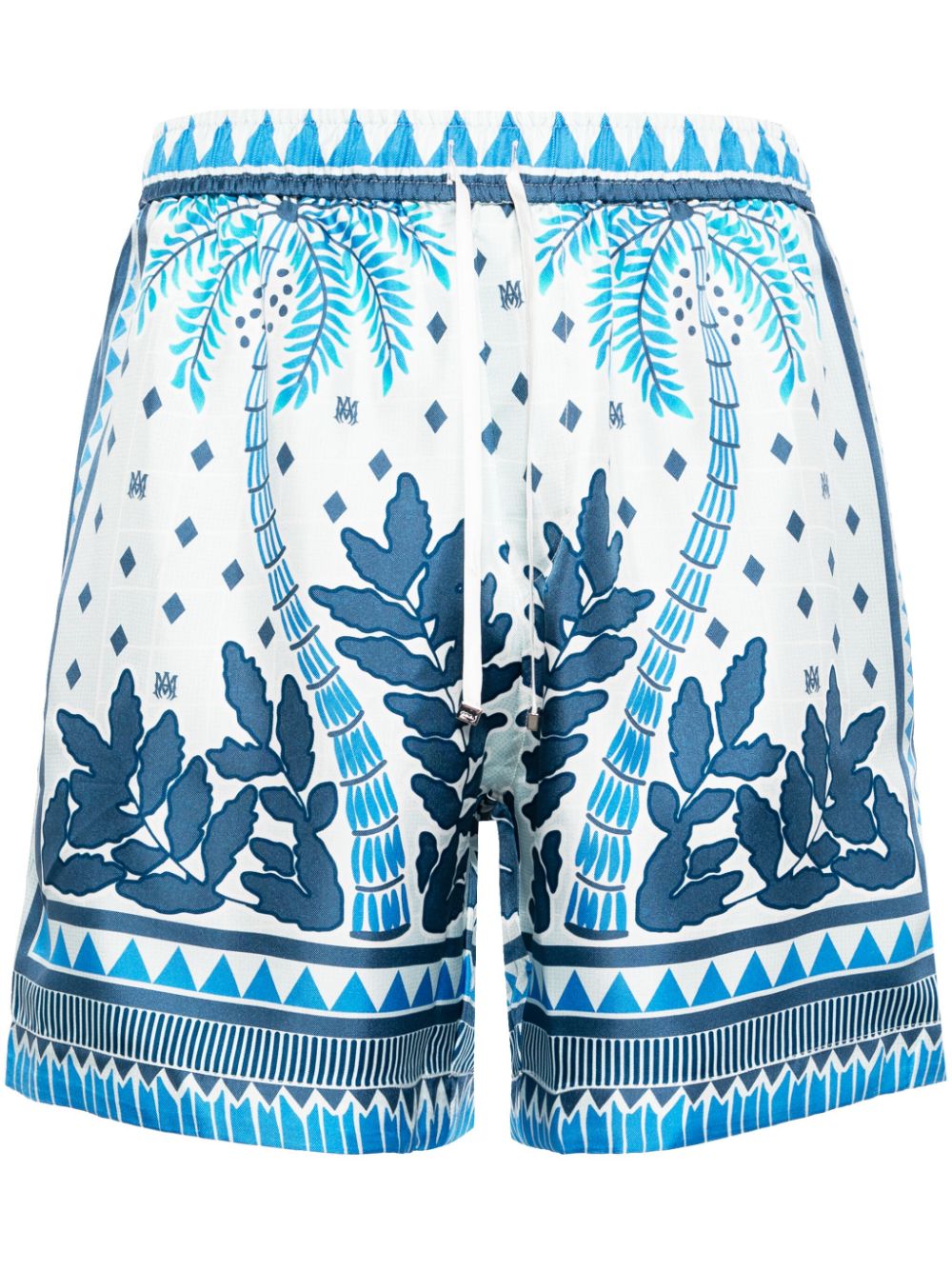 Graphic-Print Silk Shorts