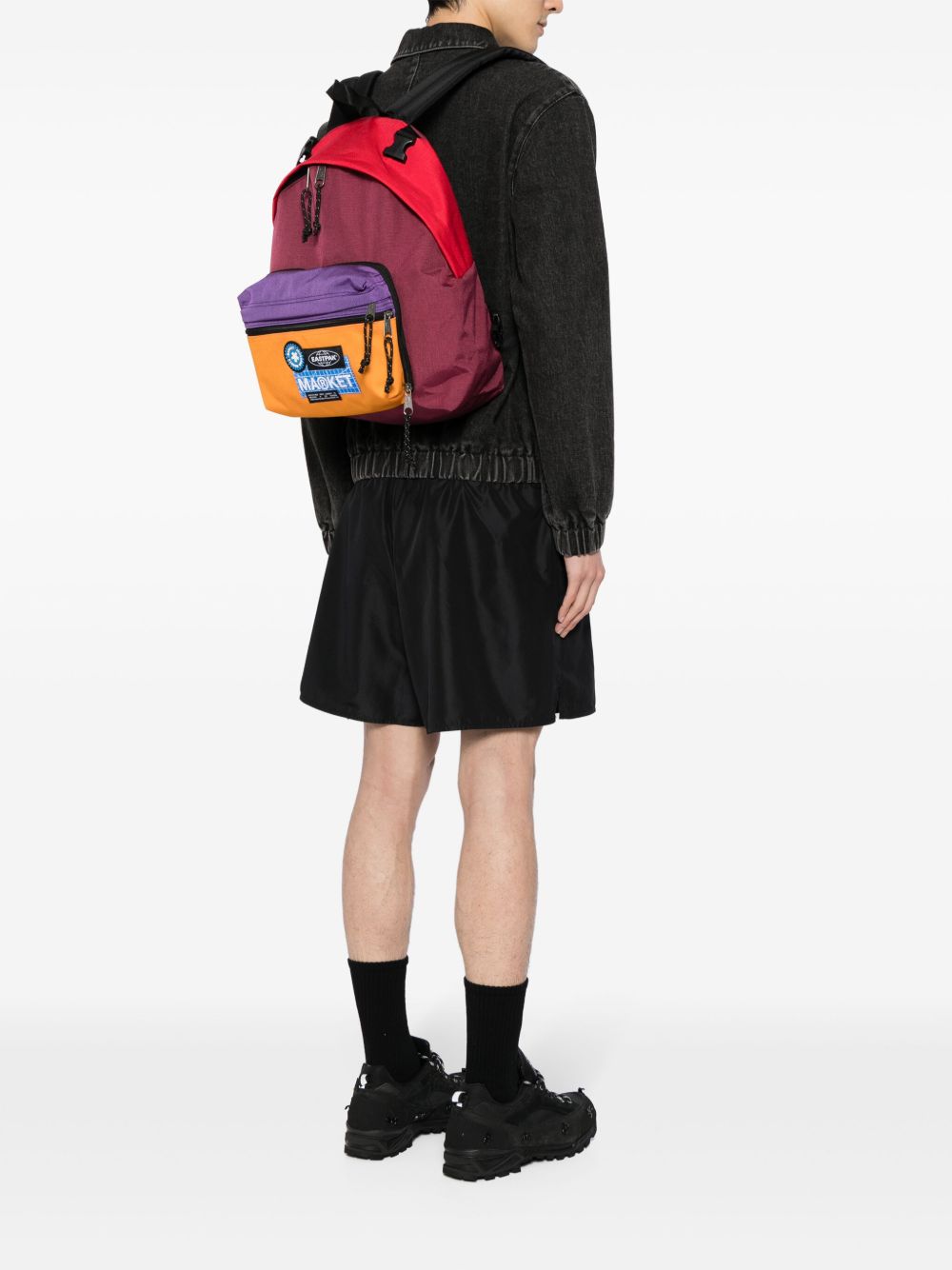 Logo-Patch Colour-Block Backpack