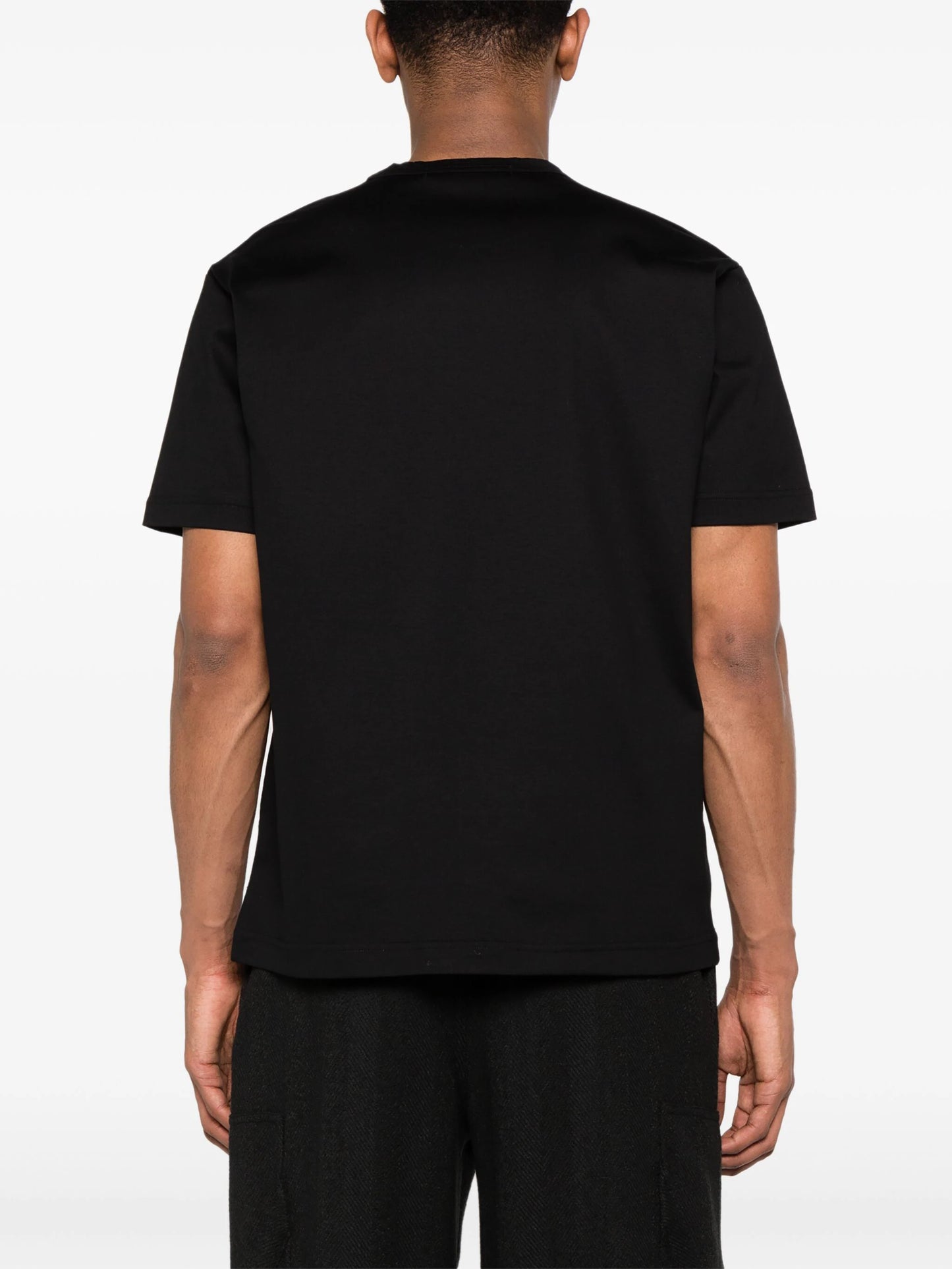 Draped-Panel Cotton T-Shirt