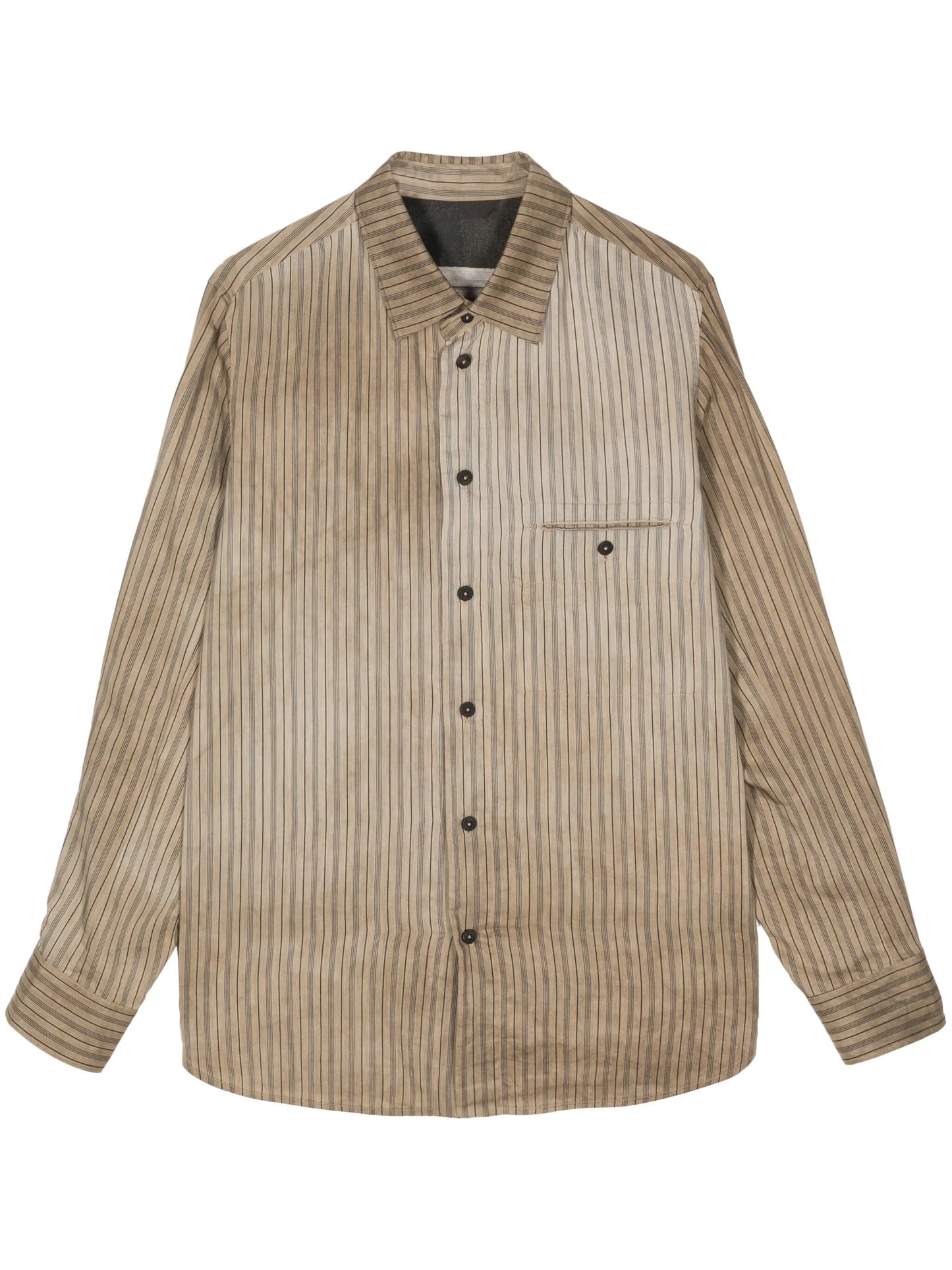 Faded-Effect Striped Shirt