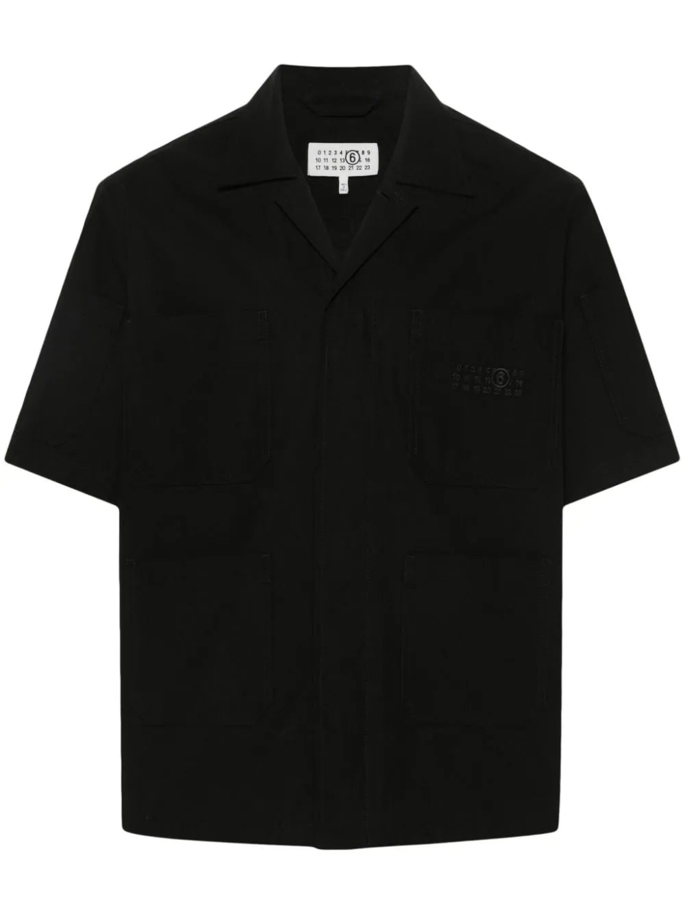 Numbers-Embroidered Cotton Shirt