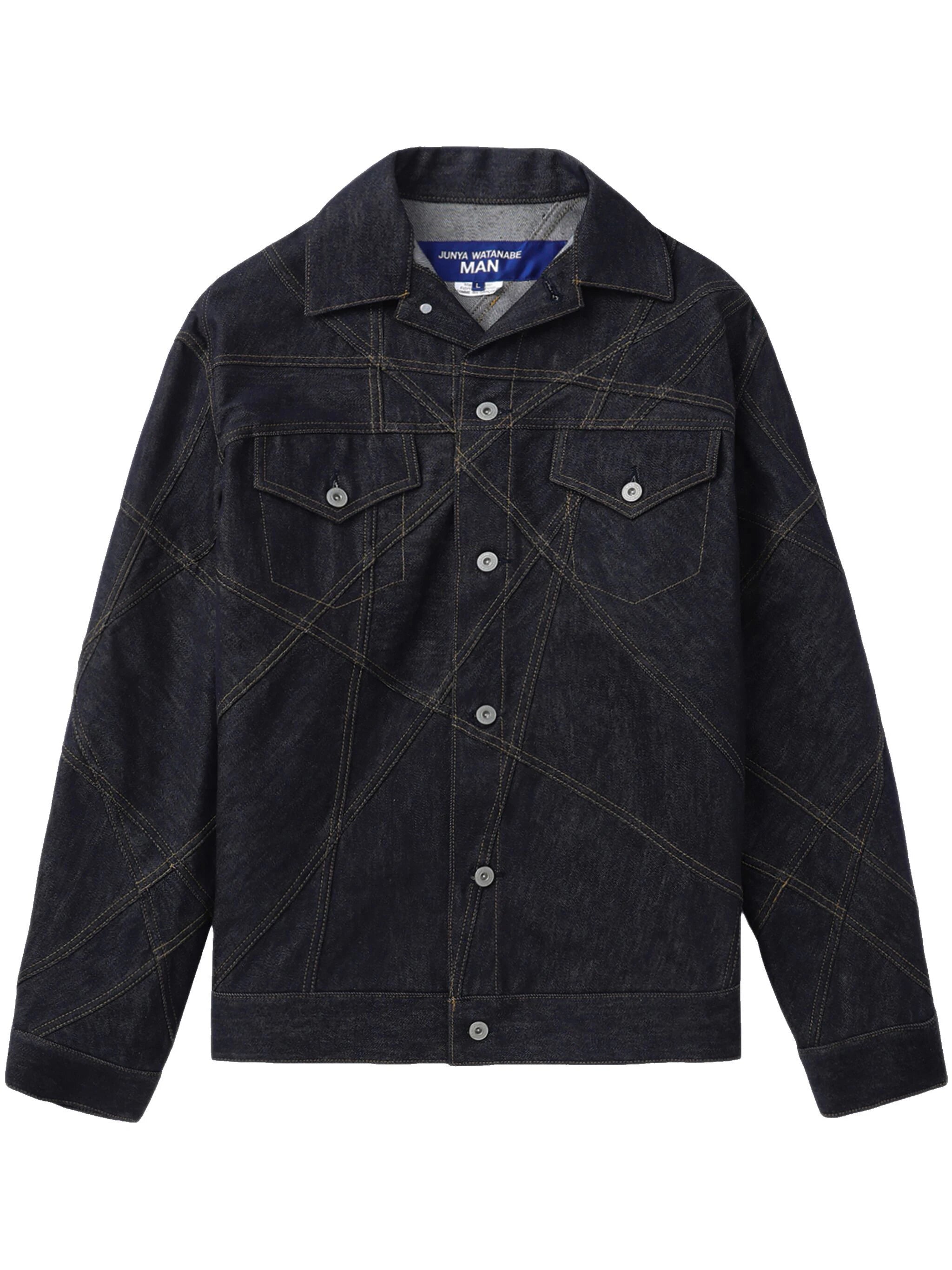 Contrast-Stitching Denim Jacket