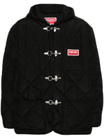Logo-Patch Hooded Padded Jacket