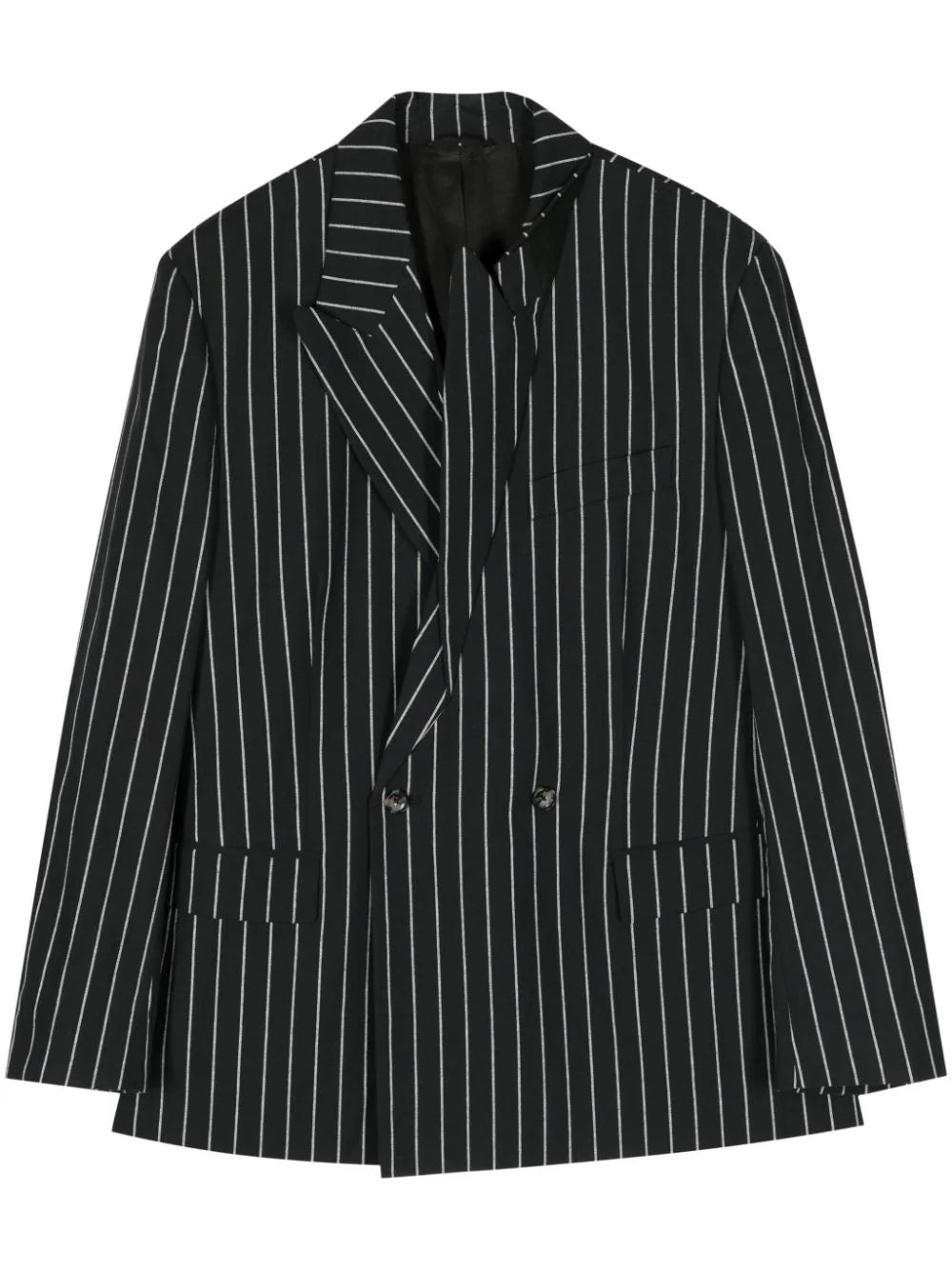 Striped Double-Breasted Blazer