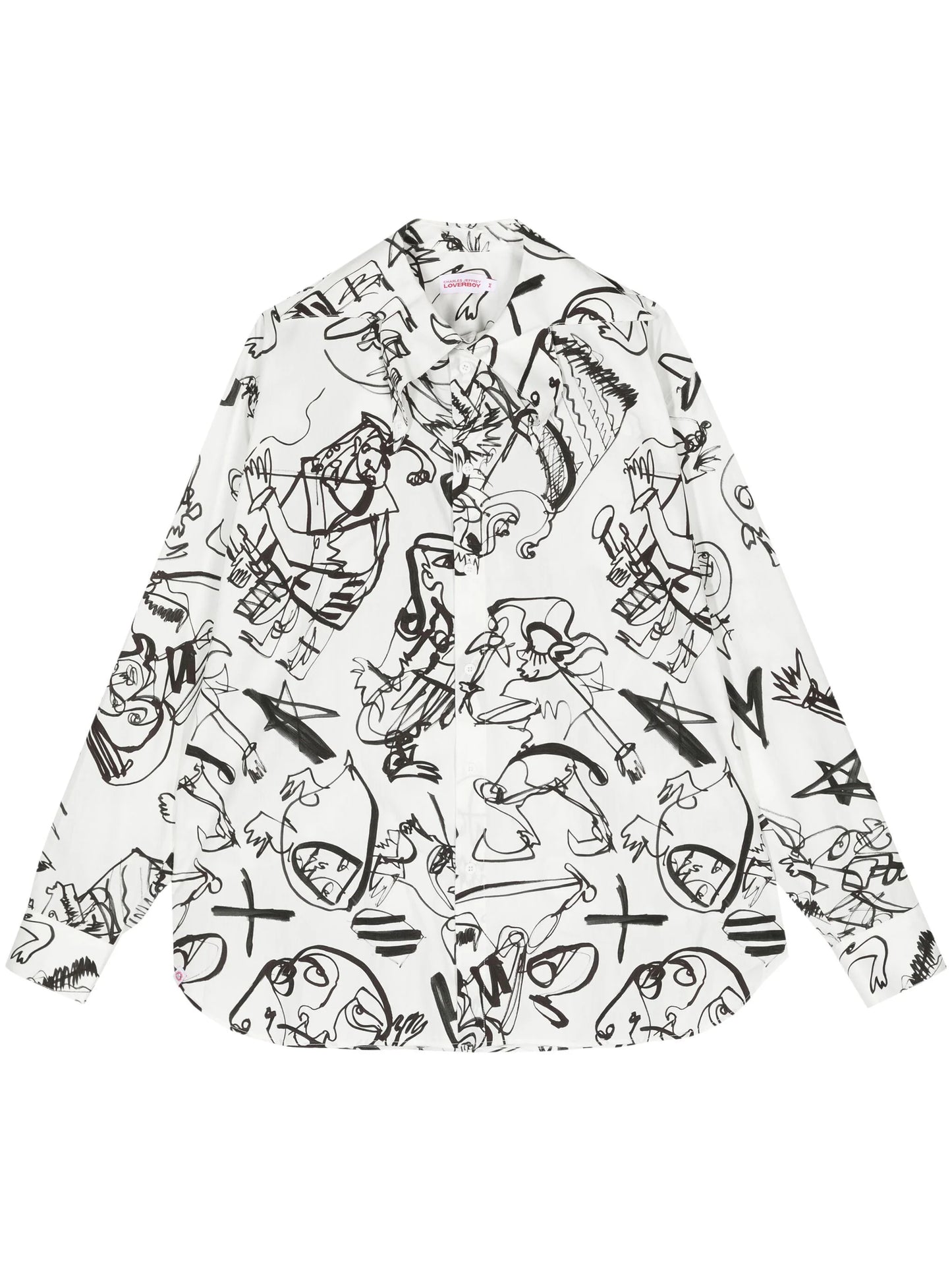 Sketch-Print Organic Cotton Shirt