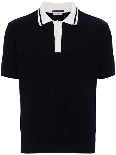 Fine-Ribbed Cotton Polo Shirt