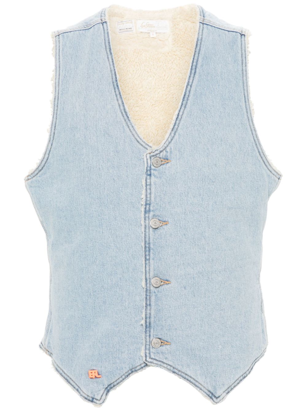 Logo-Embroidered Denim Gilet