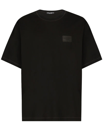 Branded-Tag Cotton T-Shirt