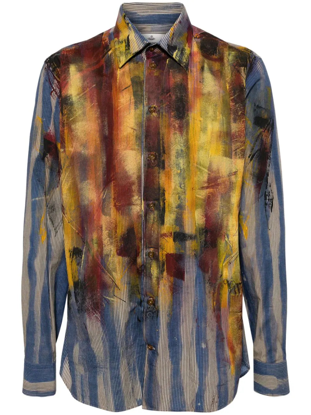 Ghost Painterly-Print Cotton Shirt