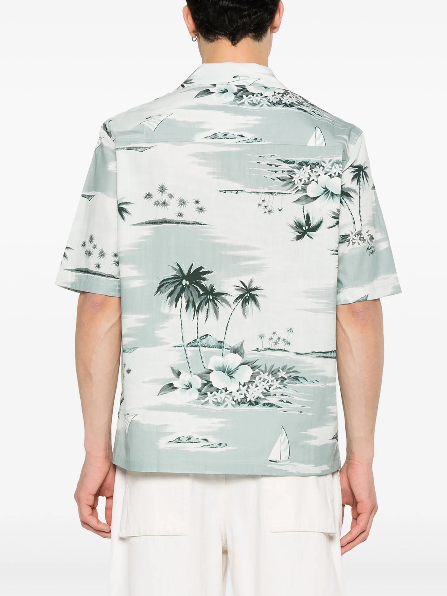 Island-Print Bowling Shirt