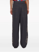 Hibiscus Embroidered Jeans