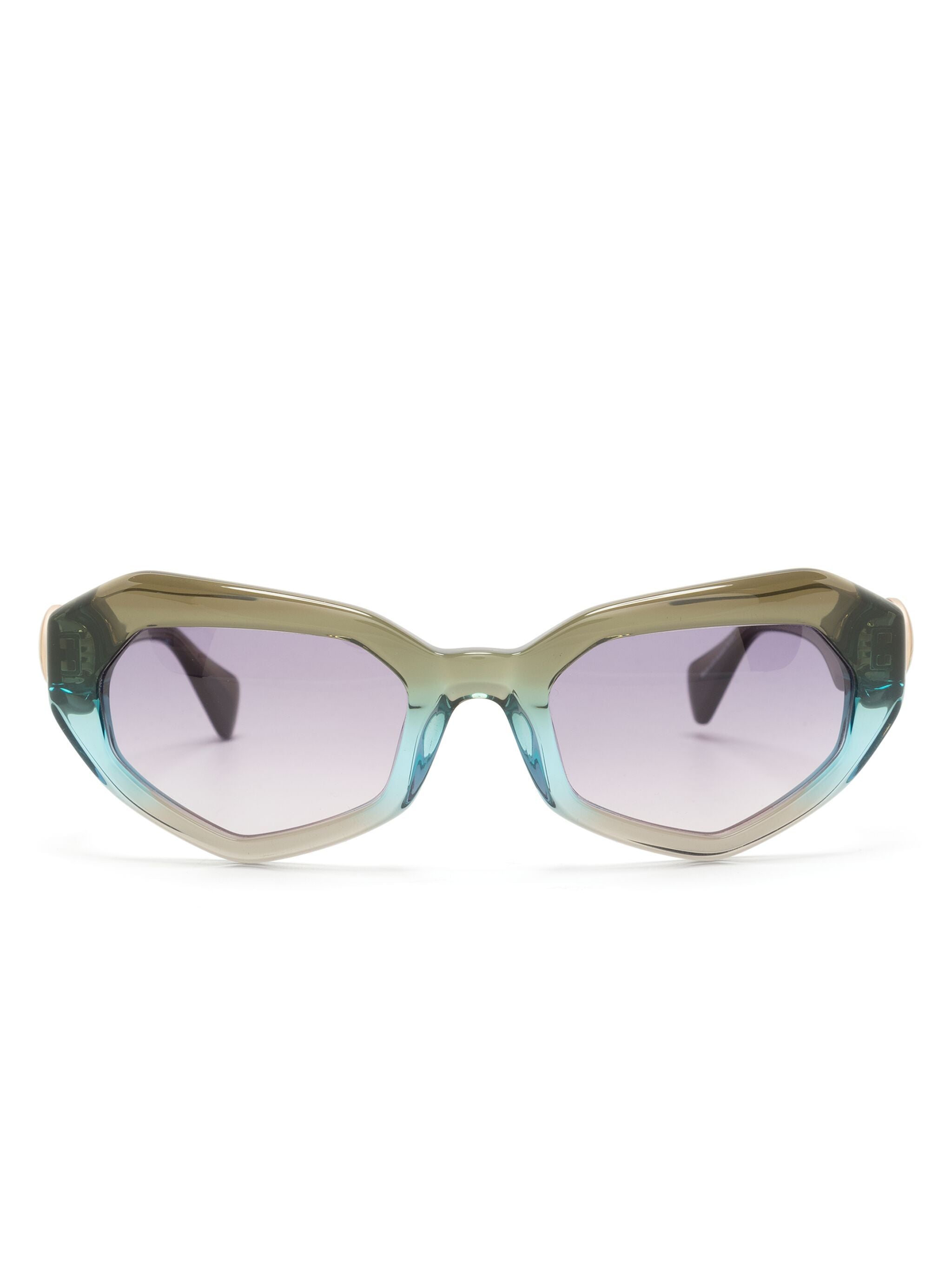 Gradient Angular-Frame Sunglasses