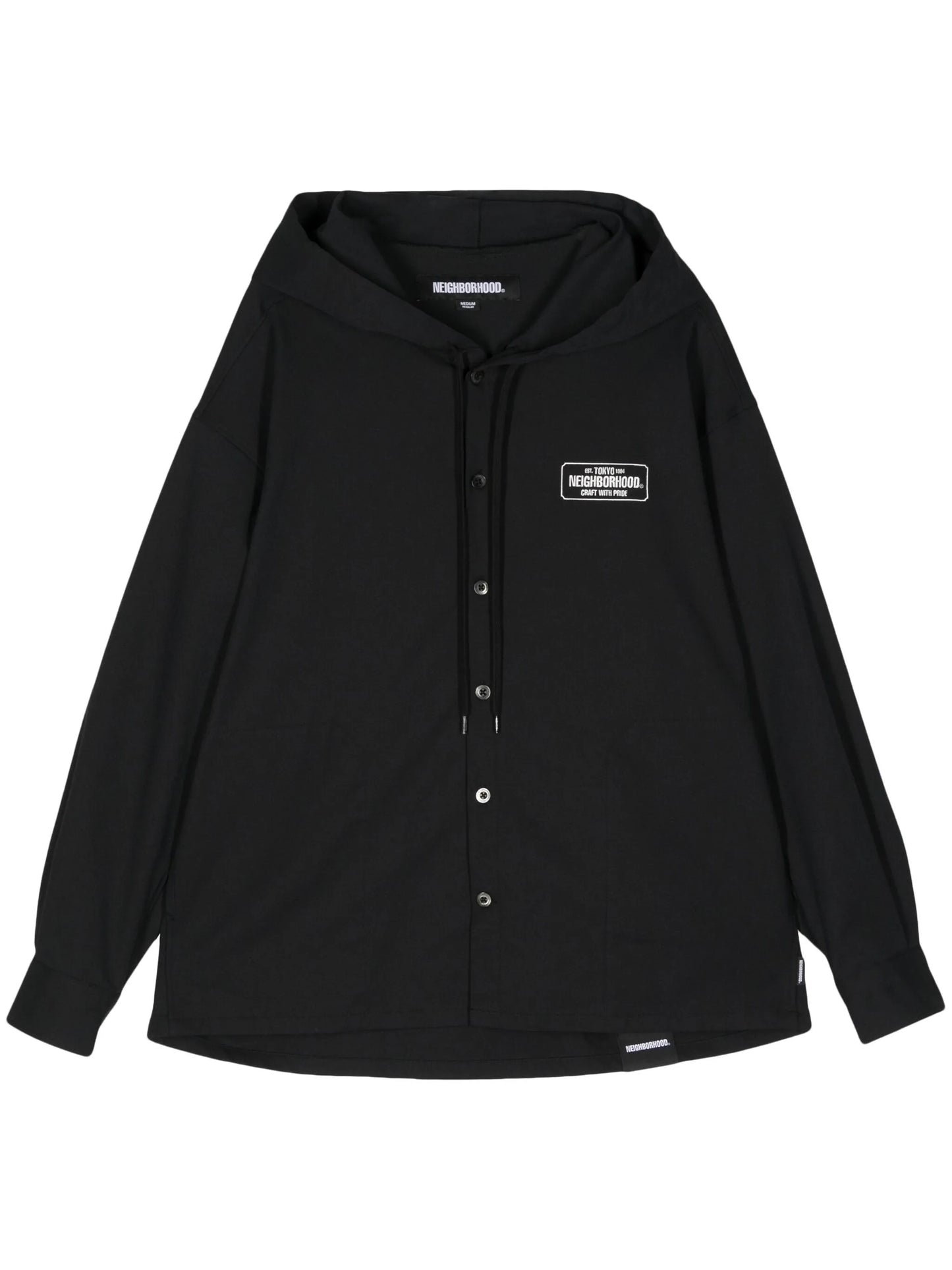 Logo-Embroidered Hooded Shirt