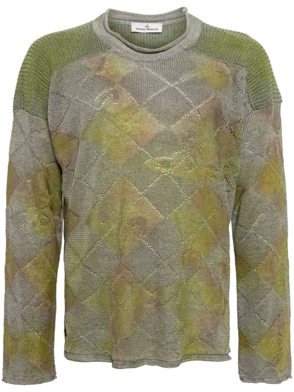 Argyle-Knit Hemp Jumper