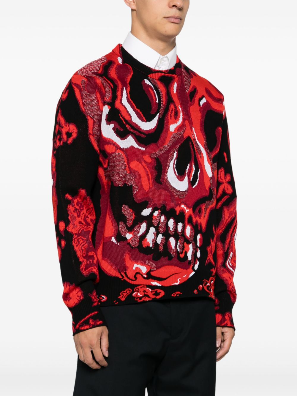 Wax Flower Skull Sweater