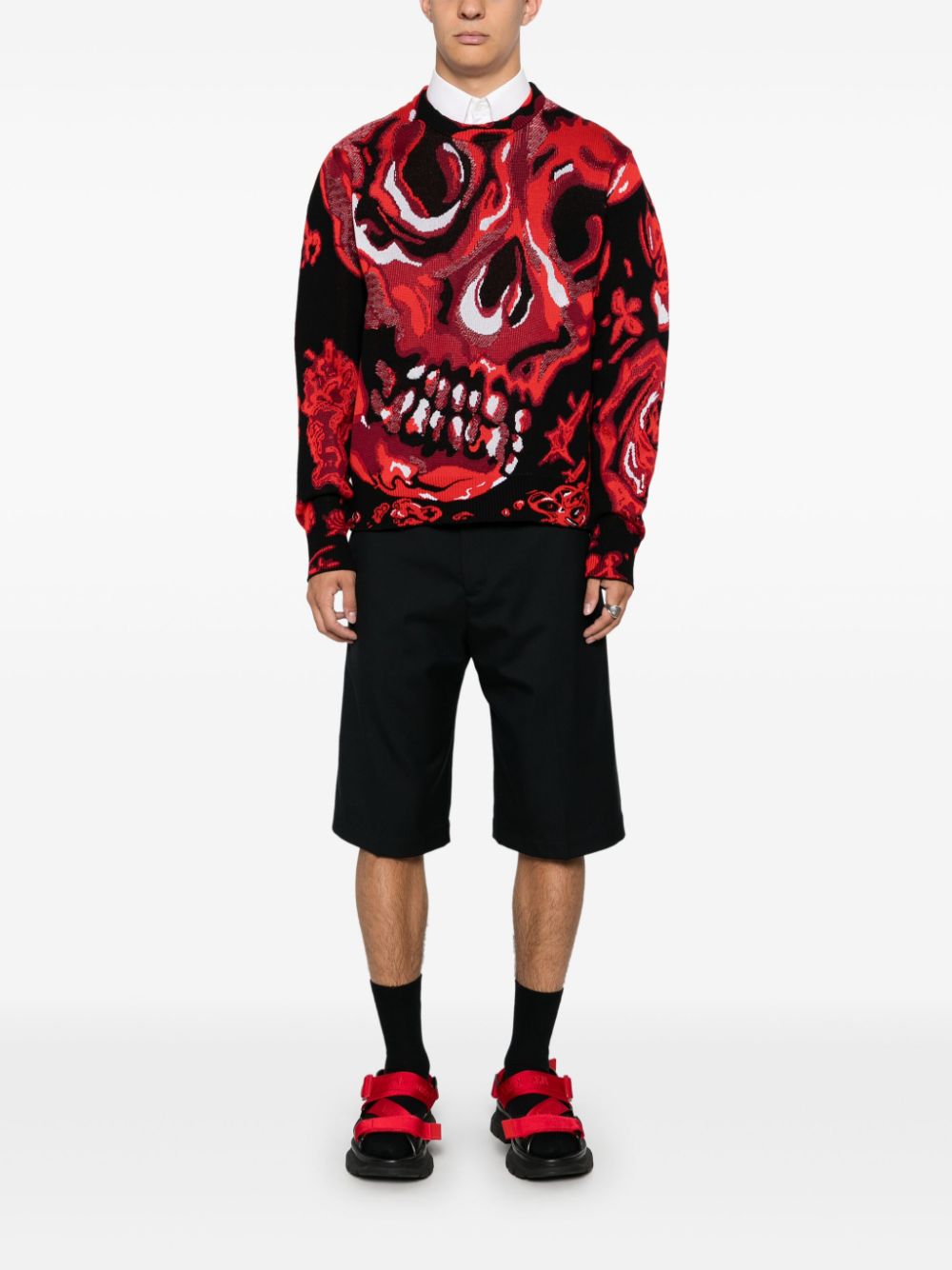 Wax Flower Skull Sweater