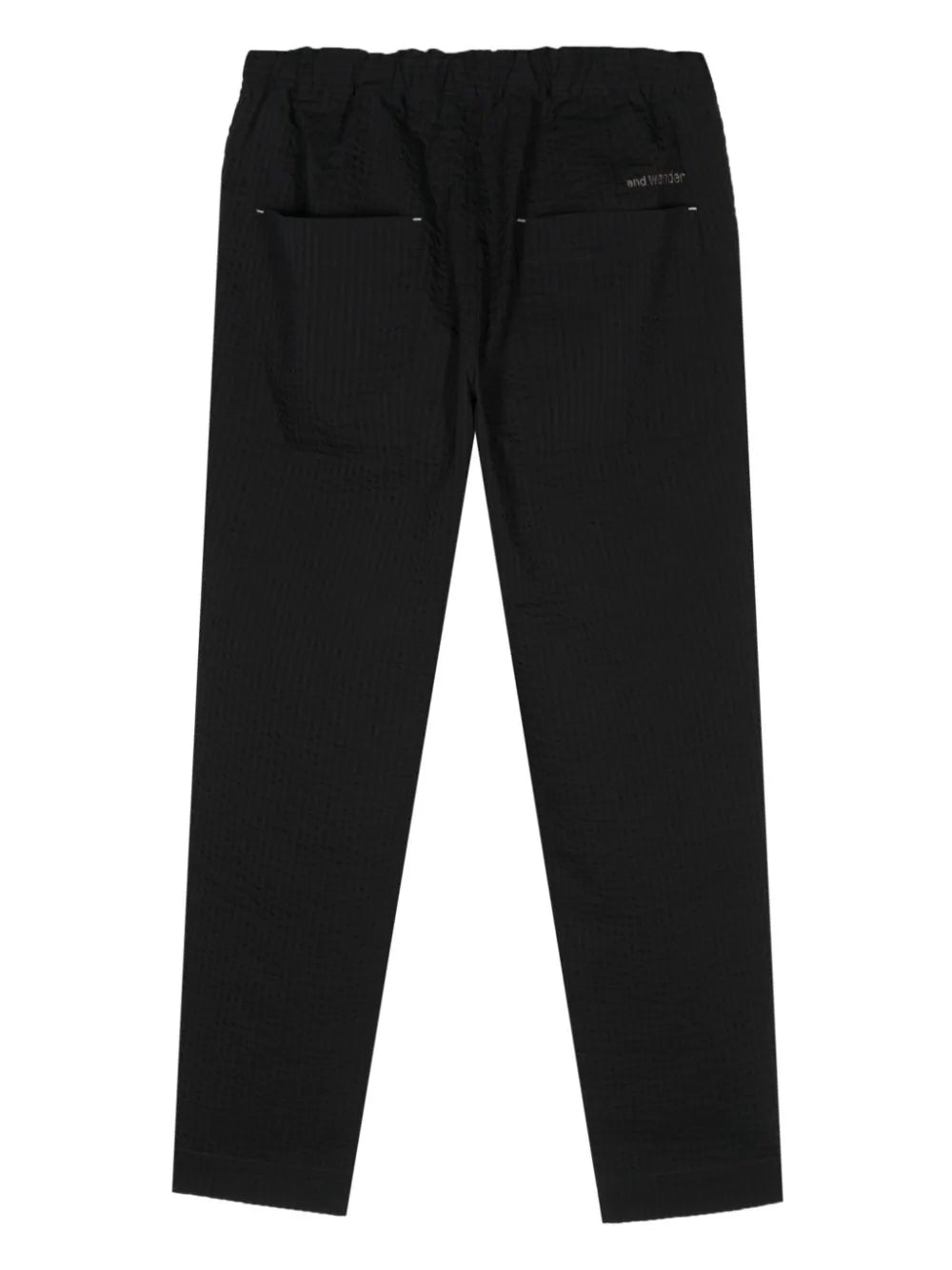 Seersucker Tapered-Leg Trousers