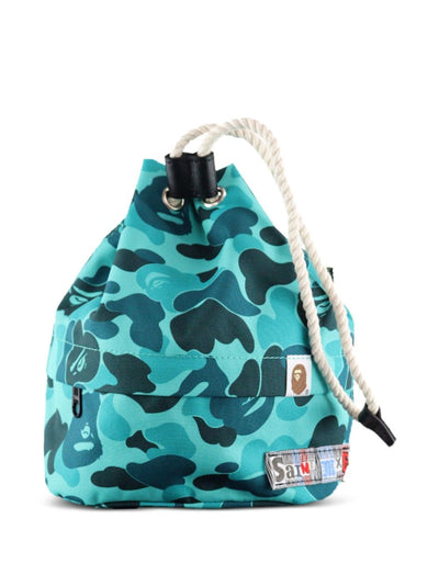 X Bape Camouflage-Print Bucket Bag