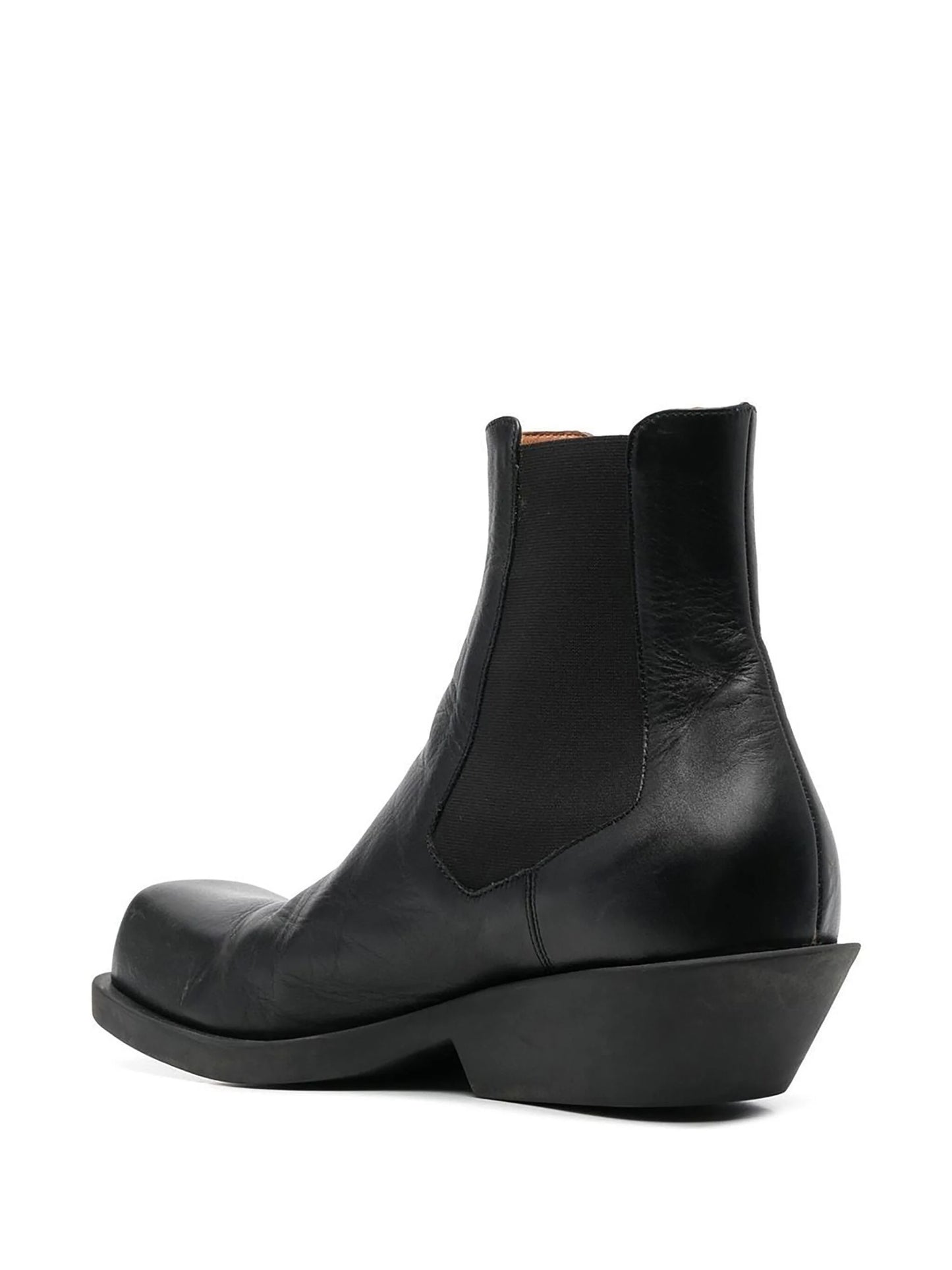 Black Leather Chelsea Boots