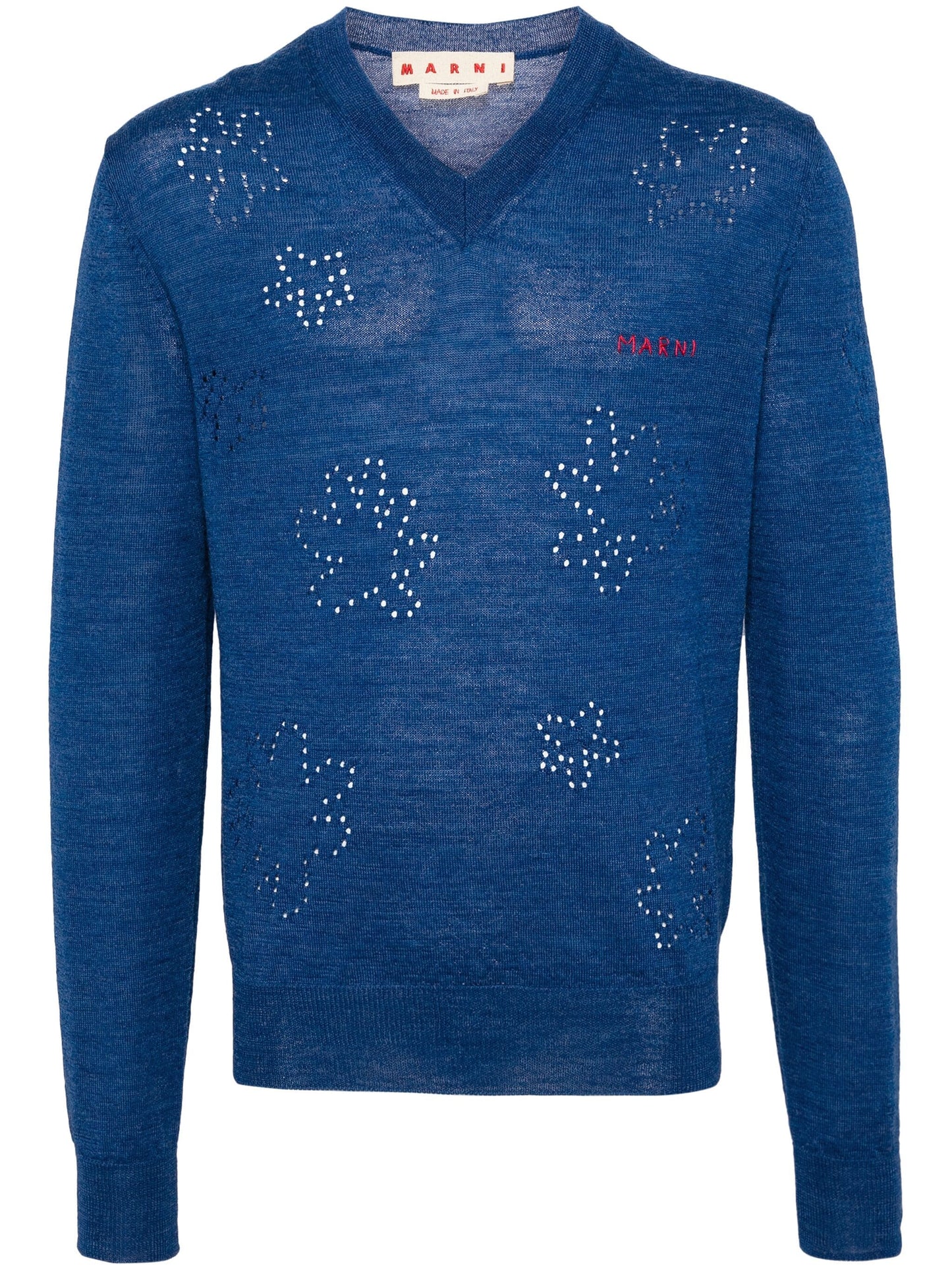 Logo-Embroidered Virgin Wool Jumper