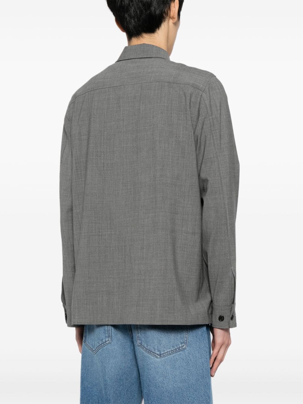 Long-Sleeves Wool Shirt