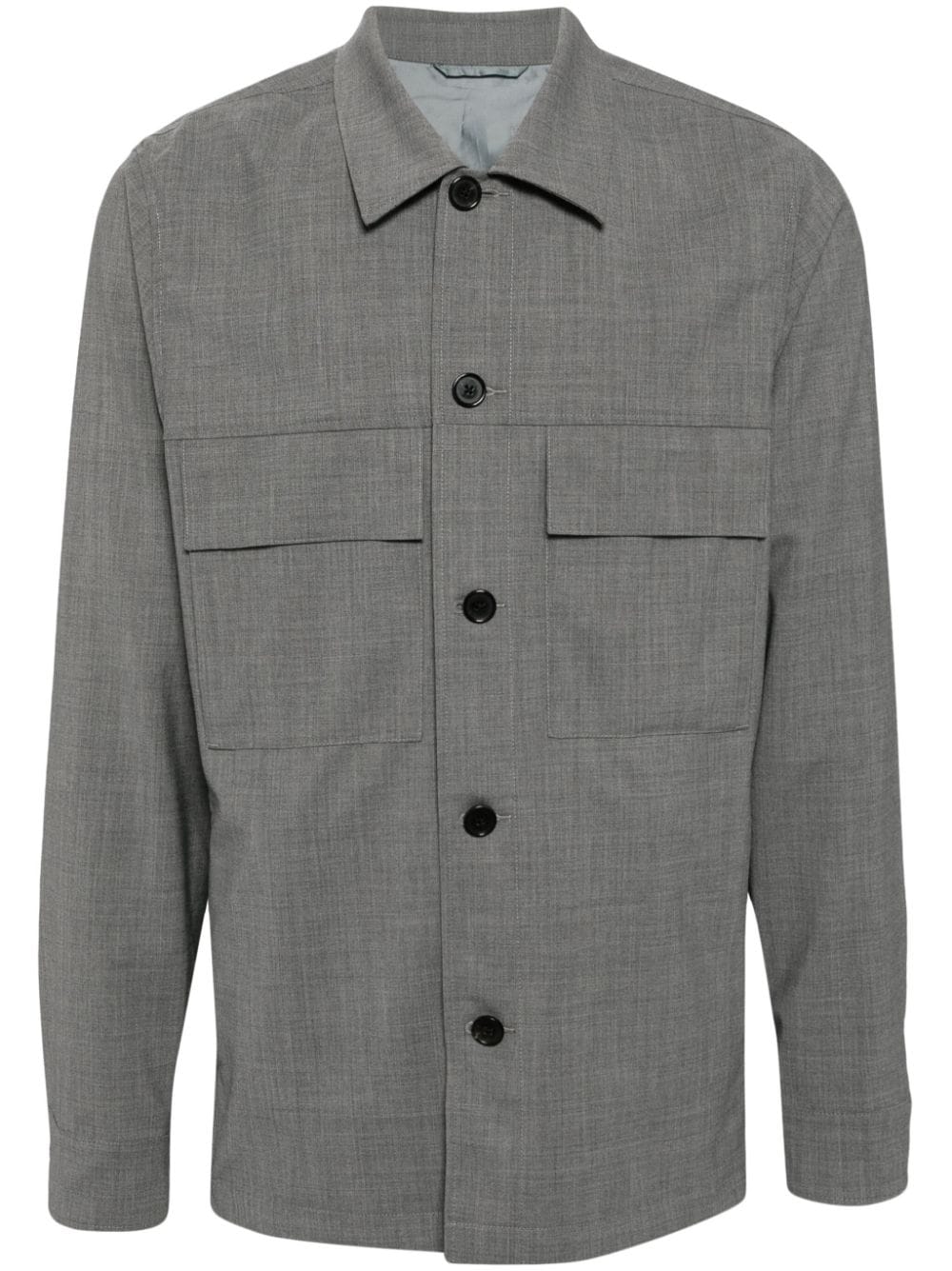 Long-Sleeves Wool Shirt