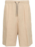 Drawstring-Waist Linen Shorts
