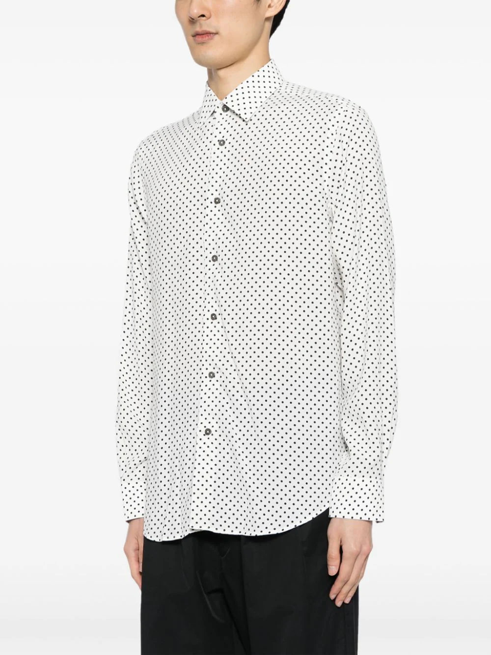 Long-Sleeves Polka Dot Shirt