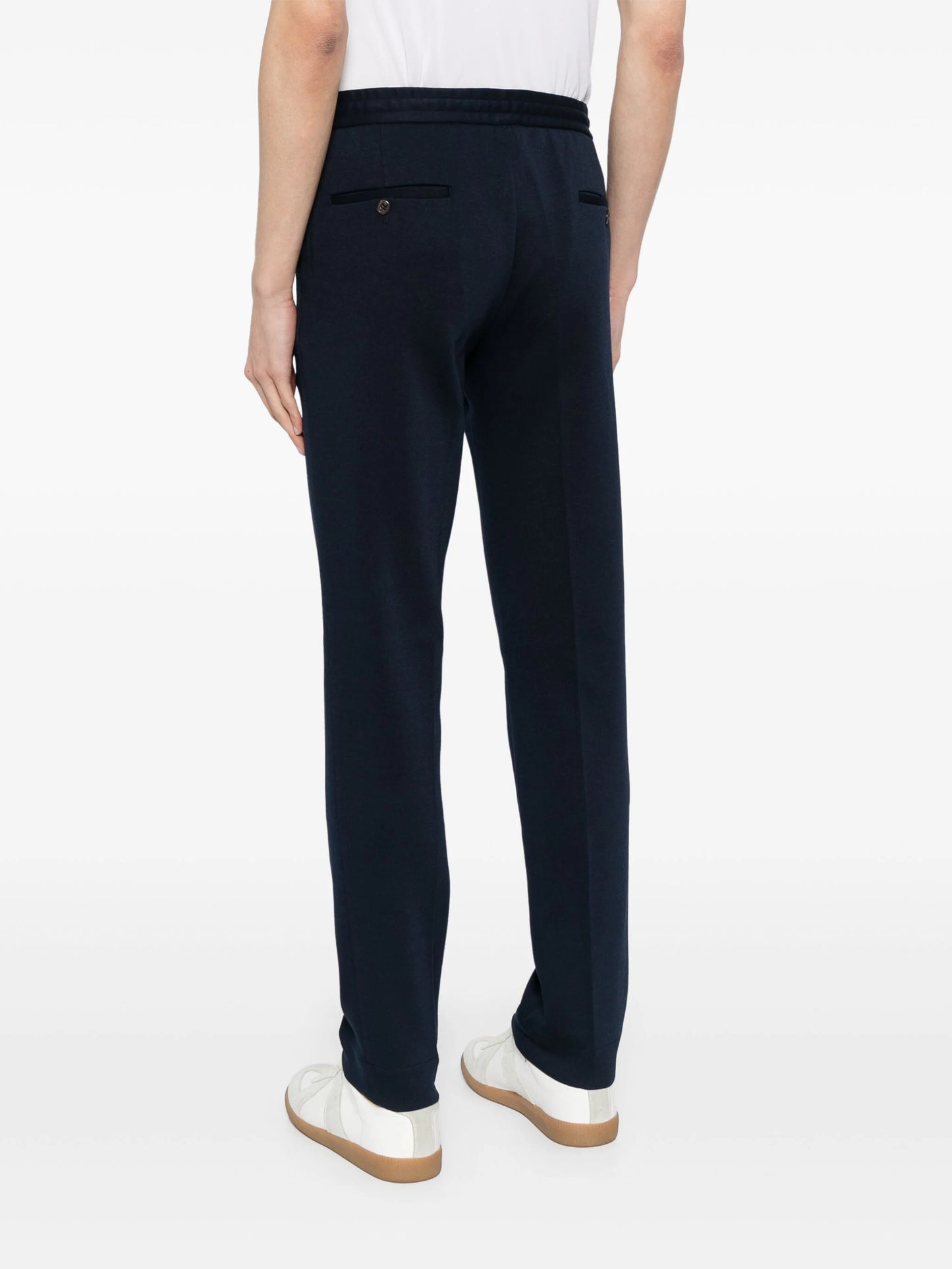 Elasticated-Waist Tailored Trousers