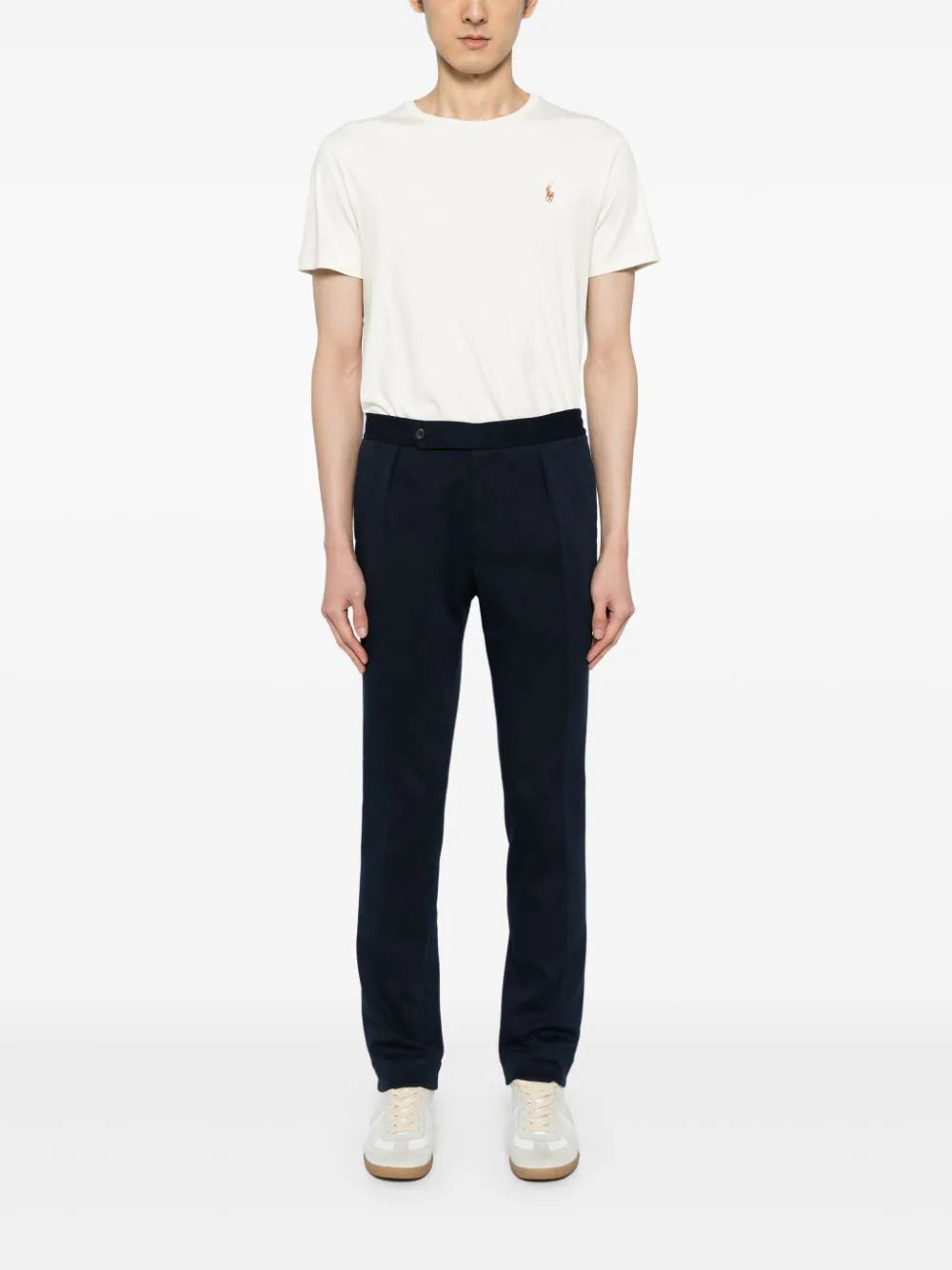 Elasticated-Waist Tailored Trousers