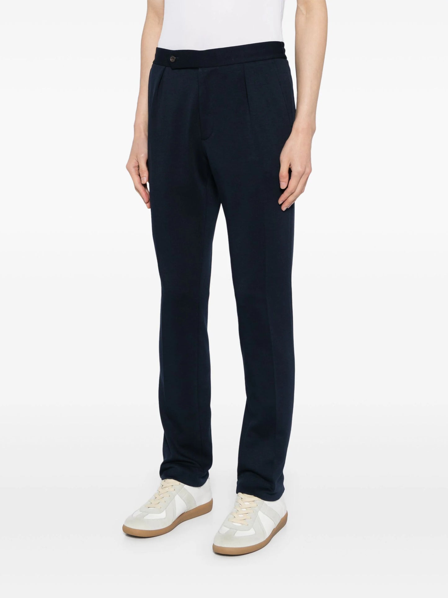 Elasticated-Waist Tailored Trousers