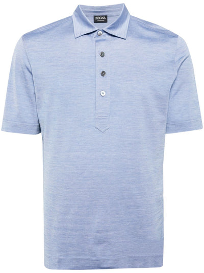 Polo-Collar Cotton-Blend Polo Shirt