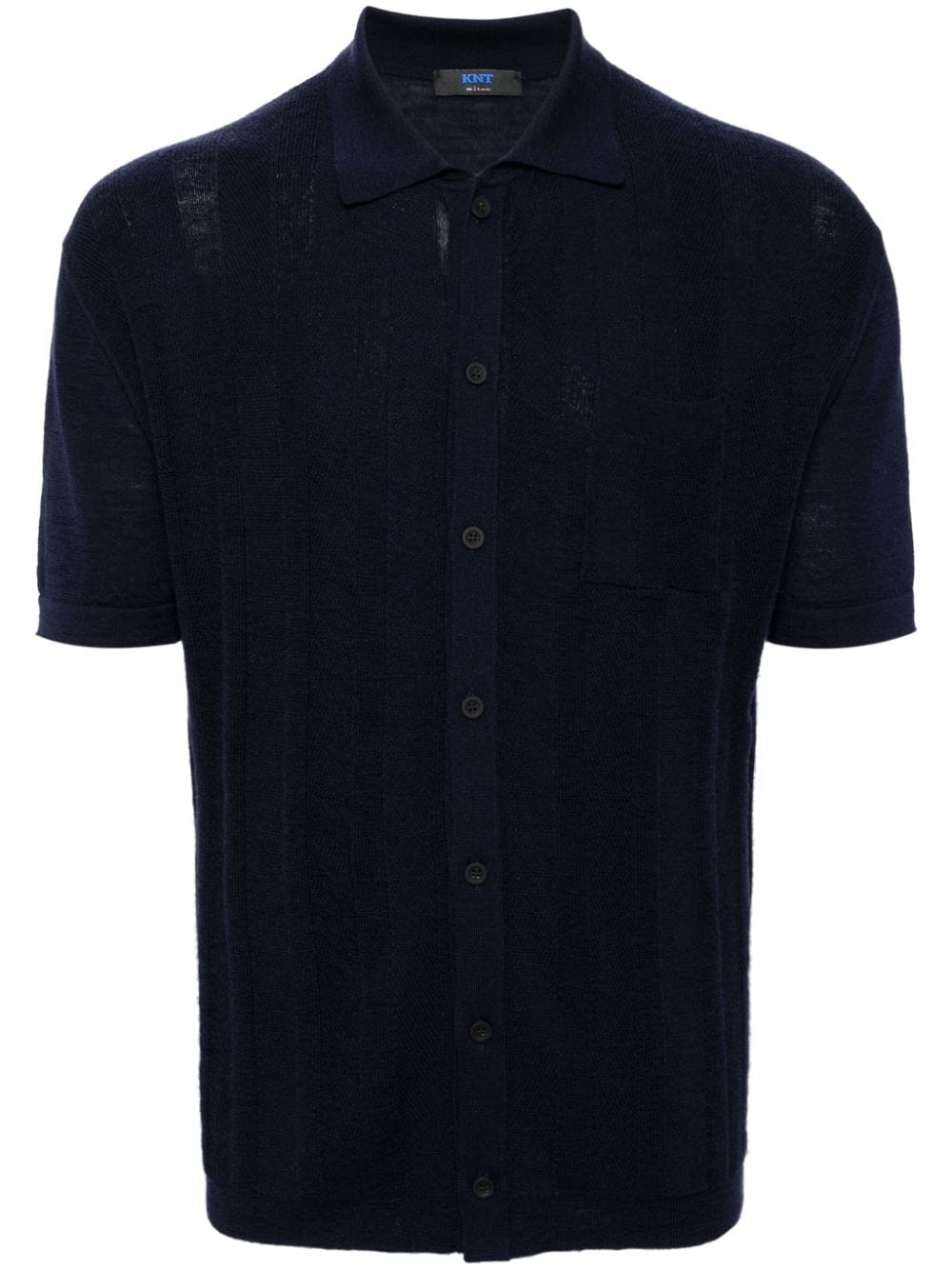 Polo-Collar Button-Up Shirt